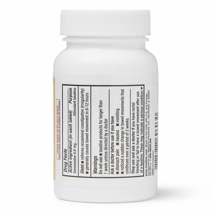 Medline Senna Natural Vegetable Laxative Tablets 8.6mg 100Ct