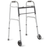 Medline 2-Button Aluminum Folding Walker w 5in Wheels, 300lb 1Ct