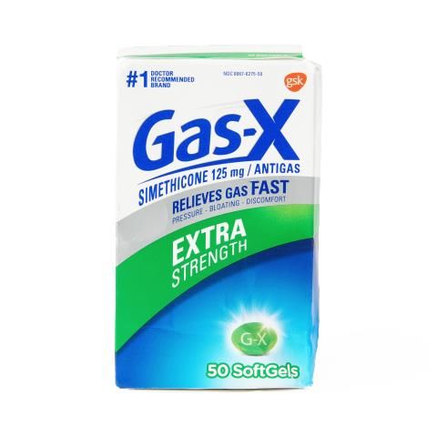 Gas-X Cápsula blanda antigases de simeticona extra fuerte 125 mg 50 unidades 