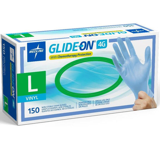 Guantes de protección para quimioterapia de vinilo Medline Glide-On 4G