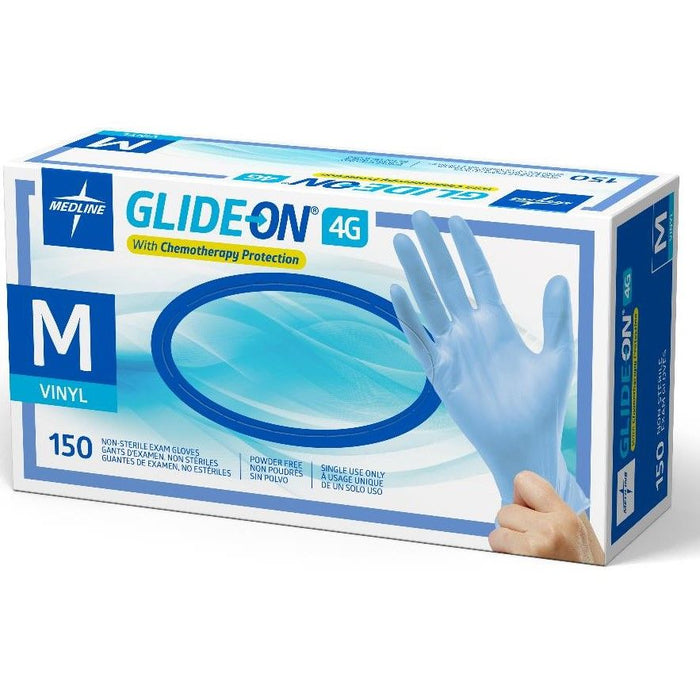 Guantes de protección para quimioterapia de vinilo Medline Glide-On 4G