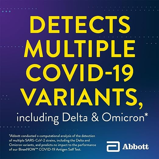 BinaxNOW Covid-19 Antigen Self Test, Non-Returnable 2 Tests