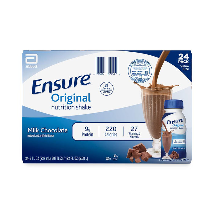 Ensure Original Therapeutic Nutrition Shake, Chocolate, 8 oz. Reclosable Carton