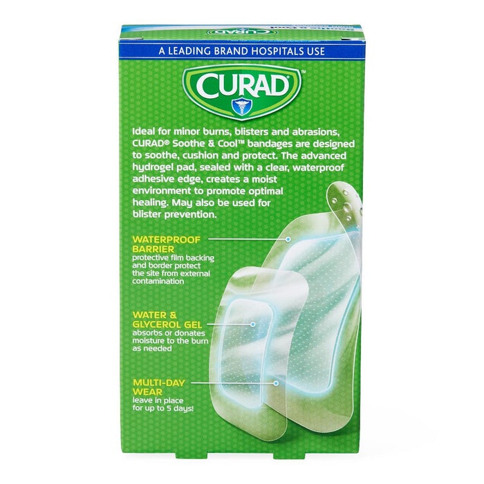 Curad Soothe And  Cool Burn Bandage Assorted Sizes 8CT