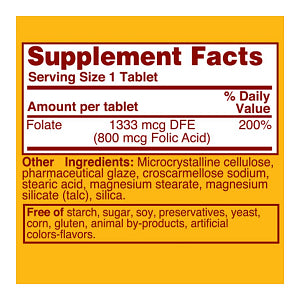 Folic Acid 800 Mcg Tab 100 BT