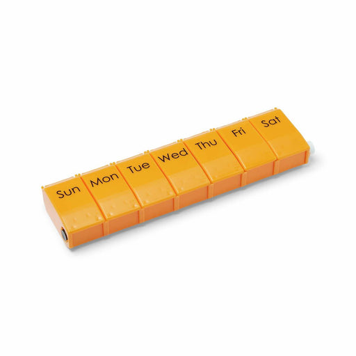 Medline 7-Day Pill Organizer Lock Orange 1X/Day