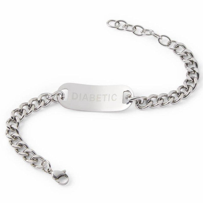 Medline Stainless Medical Alert Bracelet Diabetic 7.5in 1Ct