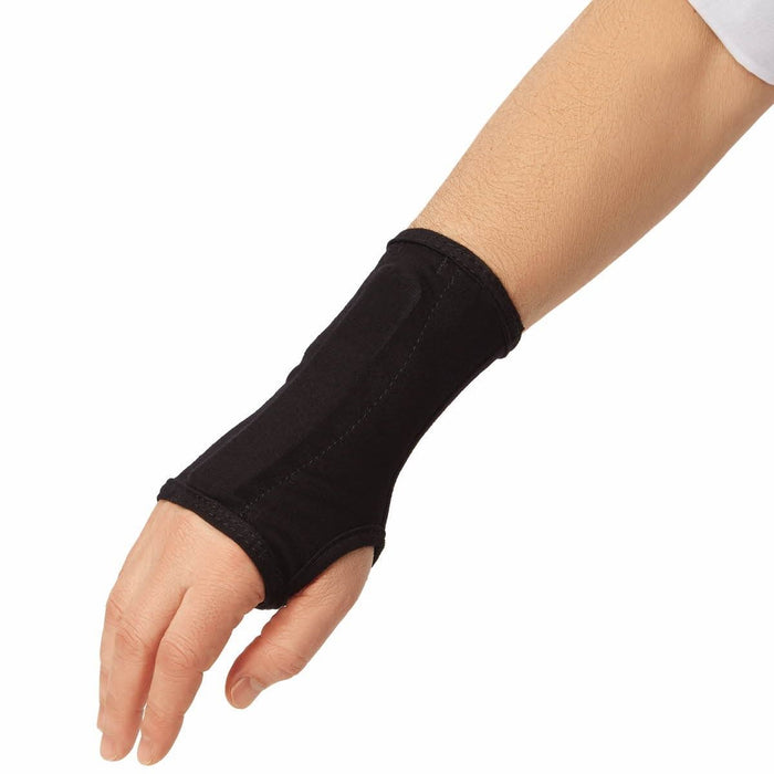 Medline Carpal Tunnel Glove with Flexible Splint, Black 1Ct