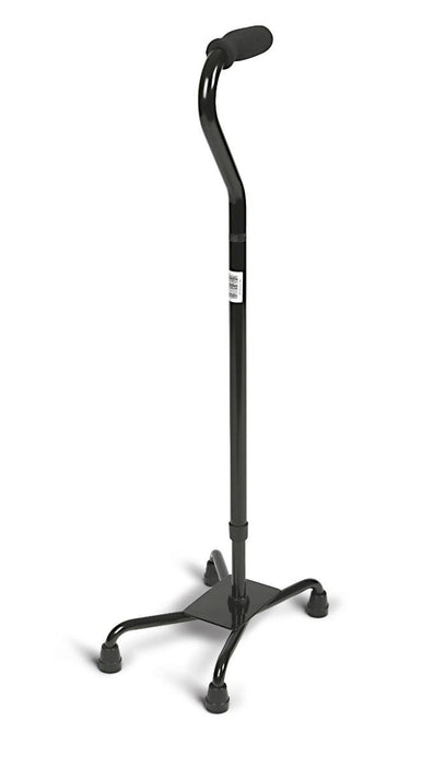 Medline Aluminum Quad Cane Black 1Ct