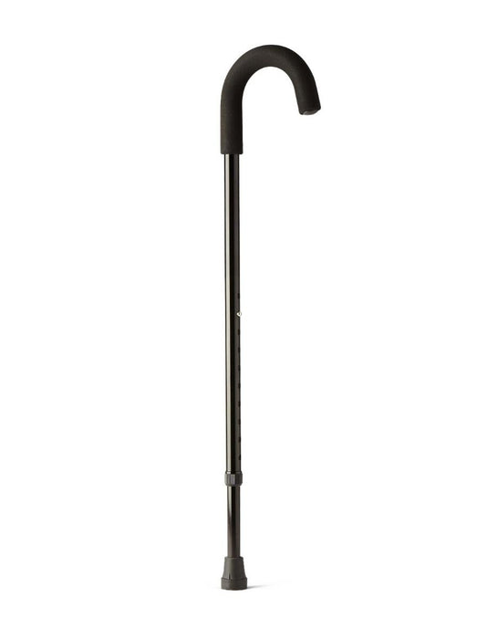 Medline Standard Aluminum Black Cane 1Ct