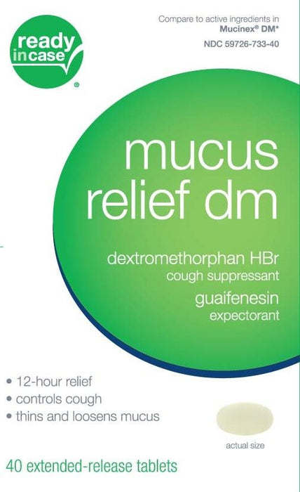 Mucus Relief DM Cough Suppressant Guaifenesin 600 mg 40Ct