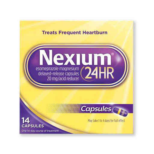 Nexium Cápsula para aliviar la acidez estomacal 24 horas, 14 unidades 