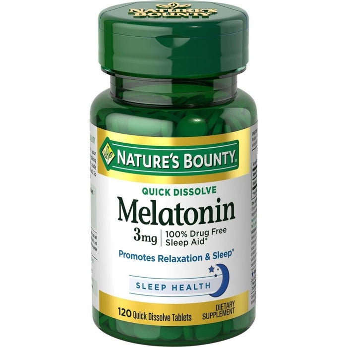 Nature's Bounty Melatonin Sleep Supplement 3mg 120Ct