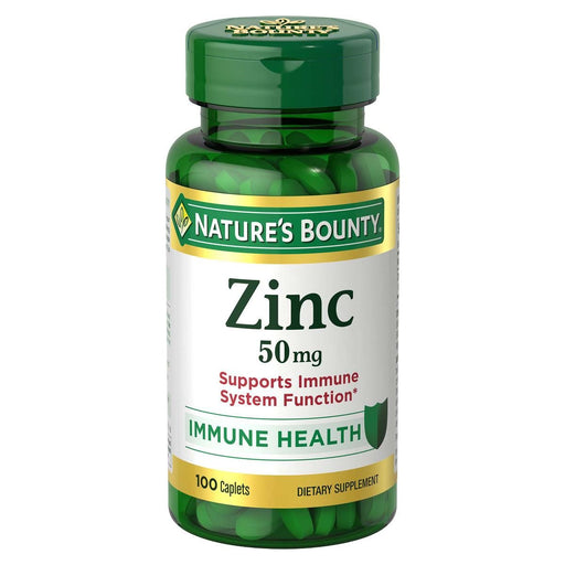 Nature's Bounty Zinc Caplet 50mg 100Ct