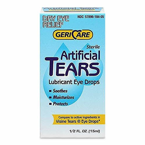 Gotas para ojos lubricantes de lágrimas artificiales 1/2oz 1Ct 