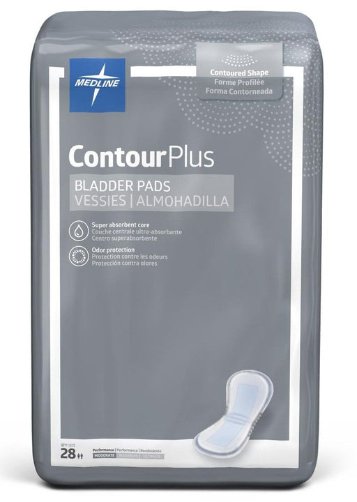 Almohadilla para vejiga Medline ContourPlus moderada 5,5 x 10,5 28 unidades