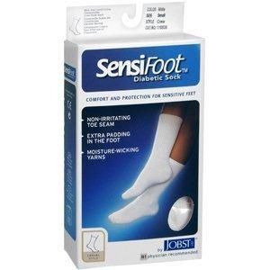 Jobst Sensifoot Over-the-Calf Diabetic Sock White 1Pr