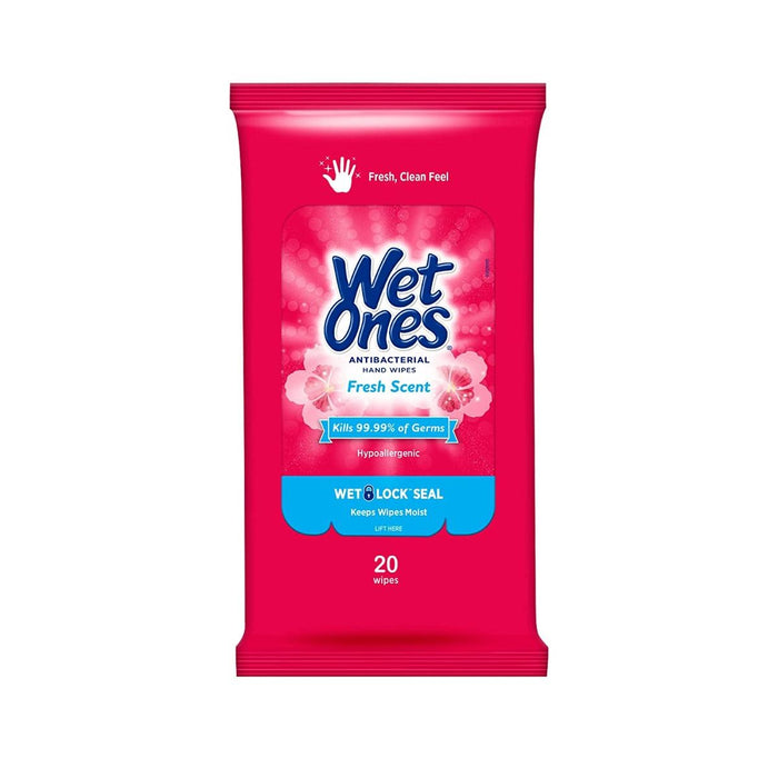 Wet Ones Antibacterial Hand Wipes 20Ct