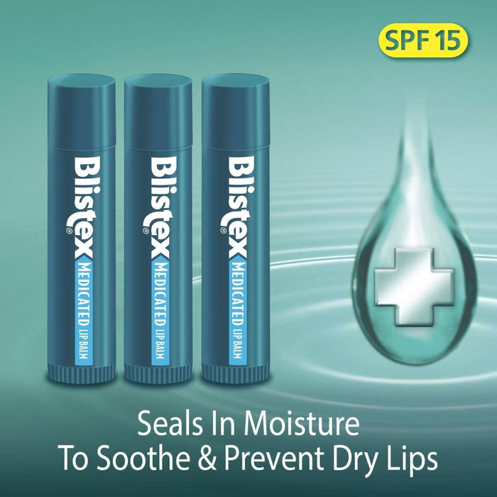 Blistex Medicated Lip Balm with SPF 15, 0.2oz, 3Ct