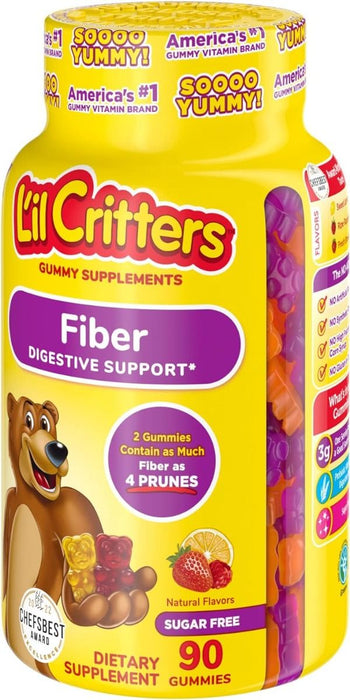 Suplemento de ositos de goma de fibra para niños Lil Critters, 90 unidades