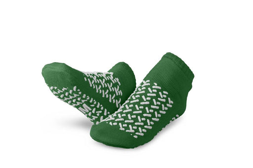 Pantuflas Medline de rizo de doble banda de rodadura Verde M 1Pr