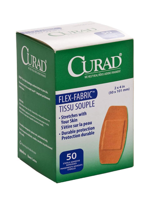 CURAD Vendas adhesivas de tela flexible XL 2x4 50 ct 