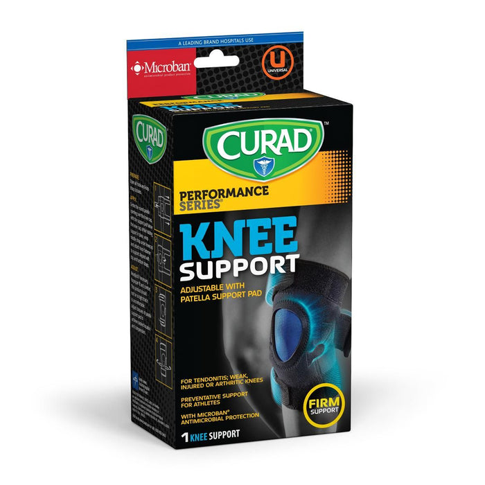 CURAD Adjustable Knee Support Black 1Ct