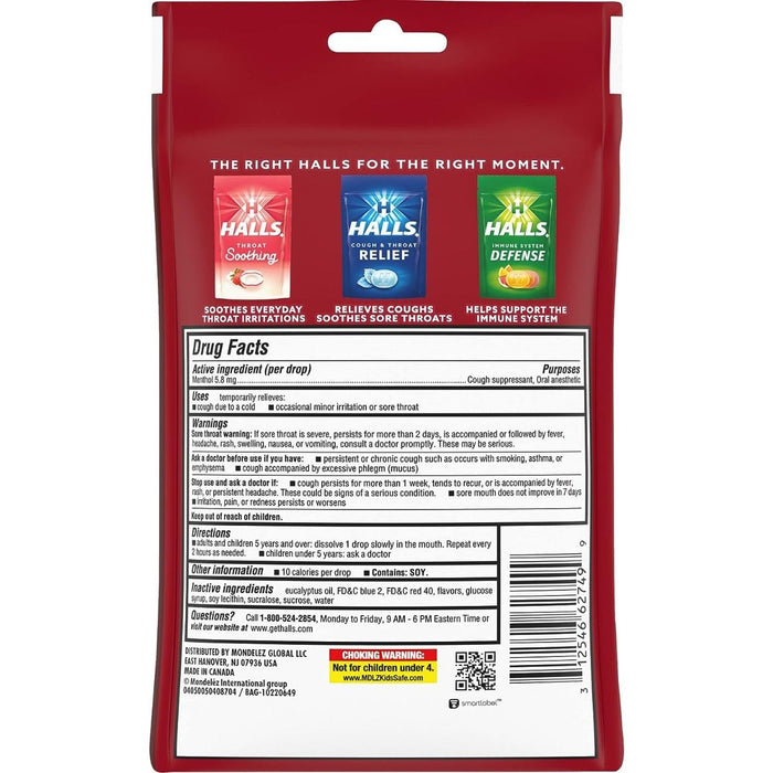 Halls Cherry Cough Drops 30Ct