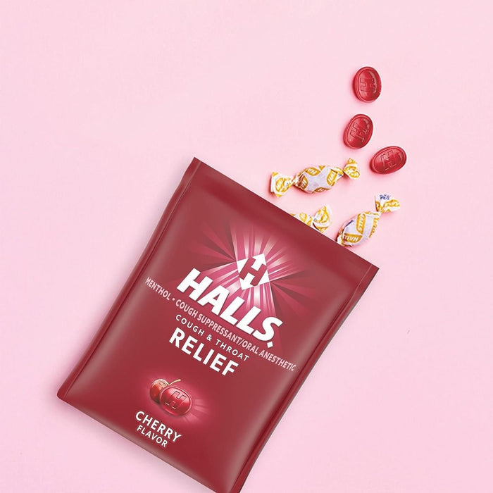 Halls Cherry Cough Drops 30Ct