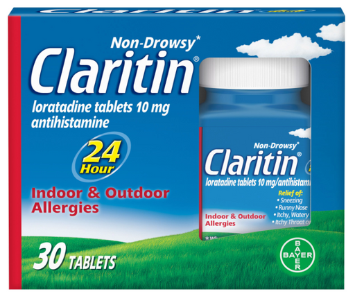 Claritin 24-Hour Antihistamine Allergy Tablets, 10 mg, 30Ct