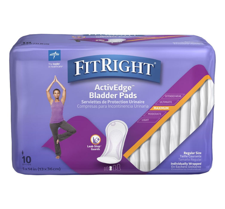 Almohadilla para vejiga Medline FitRight 5,5 x 15,75 Ultimate 10 unidades 