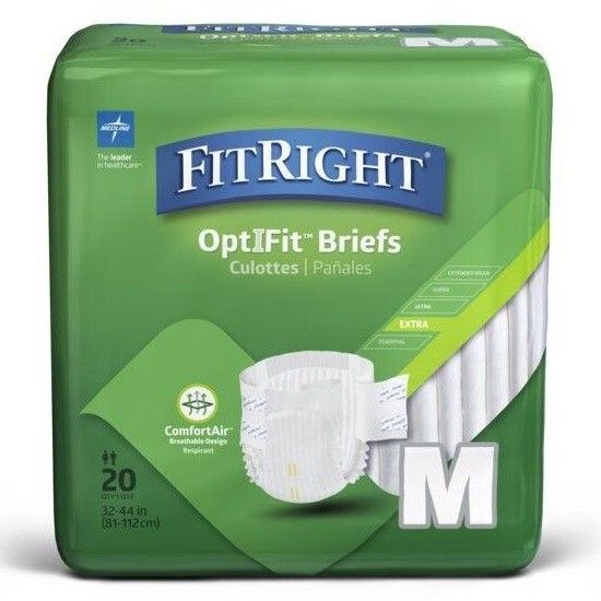 Calzoncillo extra desechable Medline FitRight OptiFit, 20 unidades 