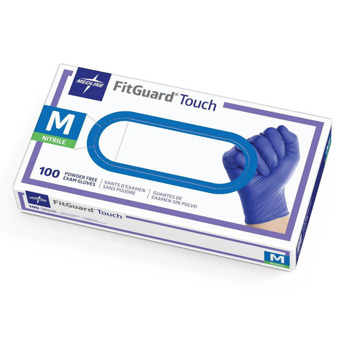 Medline FitGuard Touch Nitrile Exam Gloves 100Ct