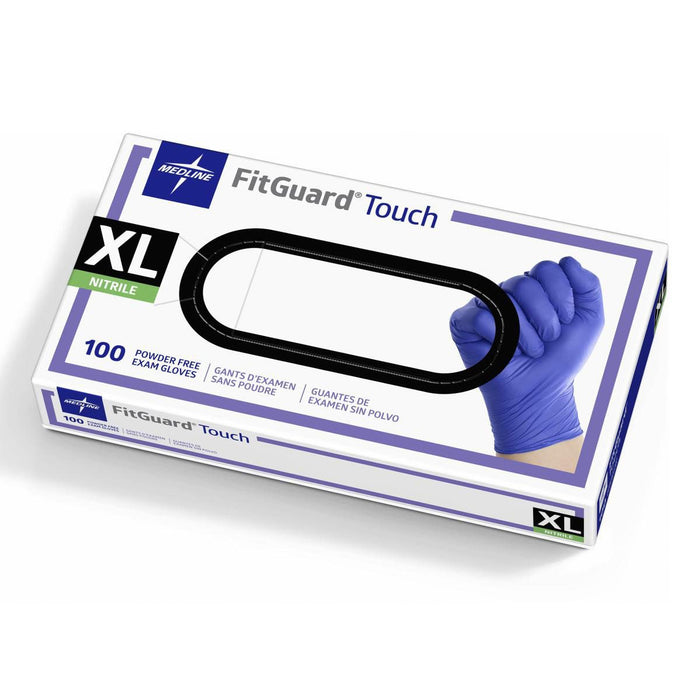 Medline FitGuard Touch Nitrile Exam Gloves 100Ct