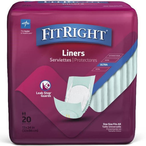 Forro para incontinencia Medline FitRight Plus 13x34 20 unidades