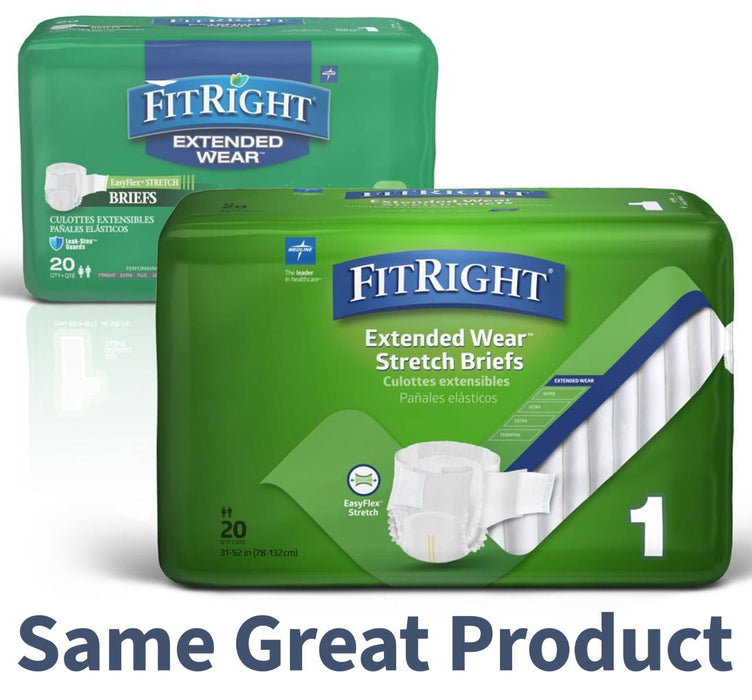 Medline FitRight Overnight Stretch Brief 20Ct