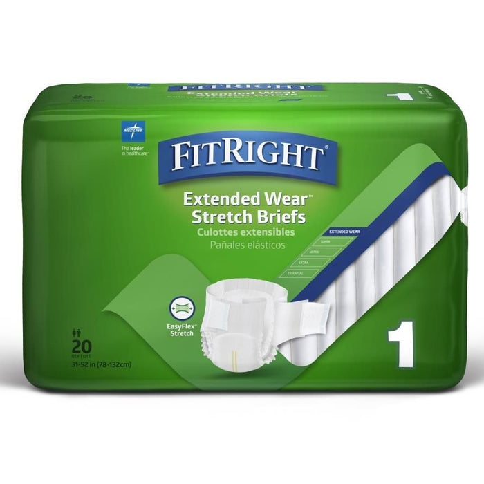 Medline FitRight Overnight Stretch Brief 20Ct