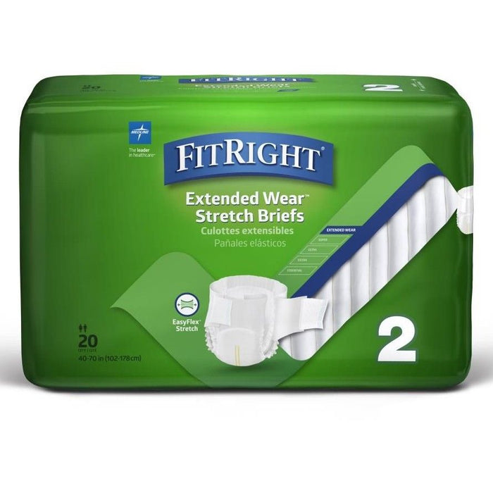 Medline FitRight Overnight Stretch Brief 20Ct