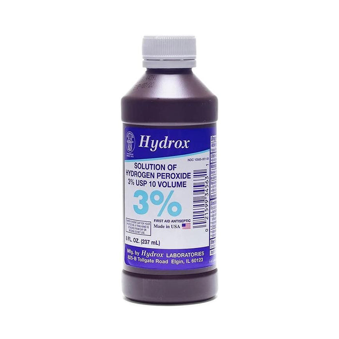 Hydrox Peróxido de Hidrógeno 3% Antiséptico Botella de 8oz 1Ct