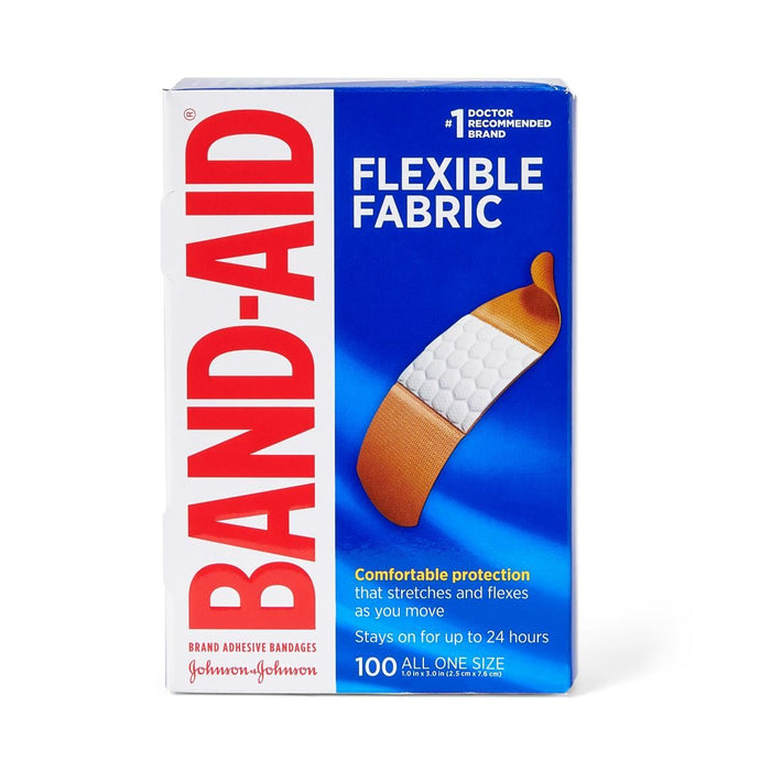 BAND-AID Flexible Fabric Bandages One Size 100Ct