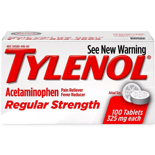 Tylenol tabletas de fuerza regular 100 unidades