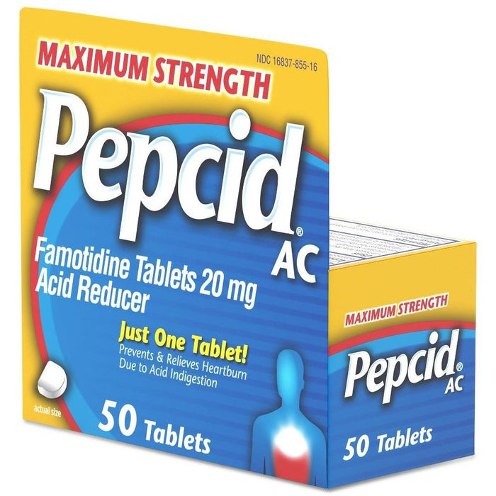 Pepcid AC Reductor de ácido de máxima potencia 20 mg 50 ct 