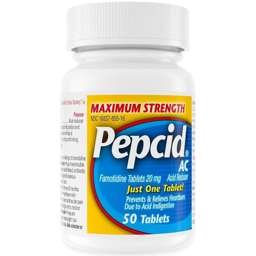 Pepcid AC Reductor de ácido de máxima potencia 20 mg 50 ct 