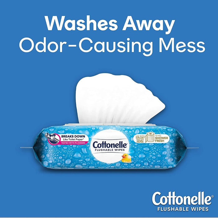 Cottonelle Flushable Wet Wipes, 42Ct