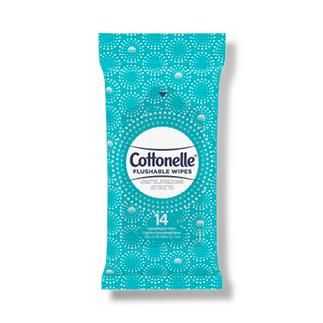 Toallitas desechables Cottonelle, paquete individual de 14 unidades 