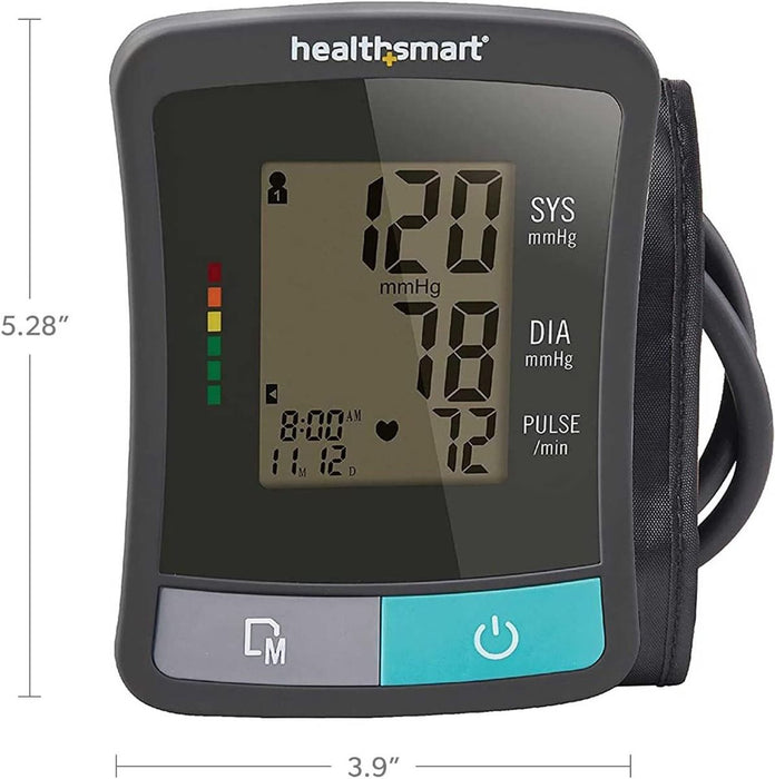 HealthSmart Digital Standard Blood Pressure Monitor with Automatic Adult Arm Cuff 1Ct