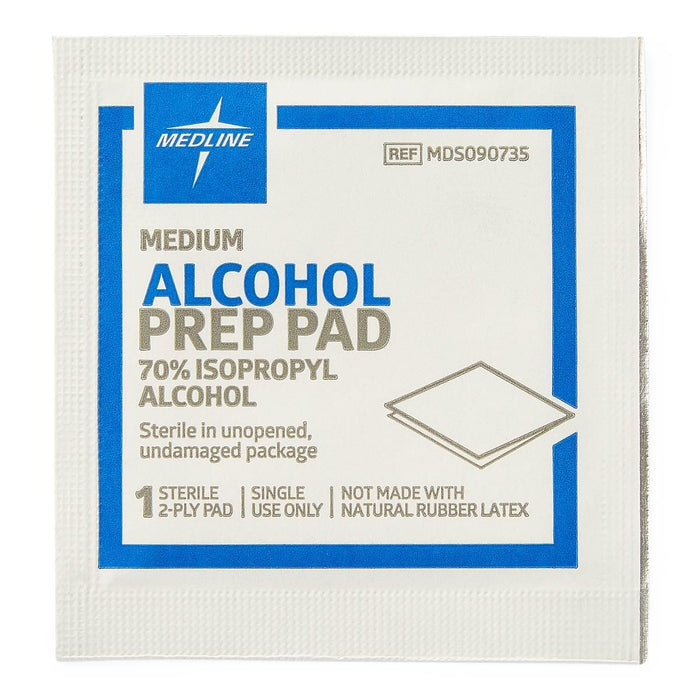 Medline Isopropyl Alcohol Prep Pad 1.125x2.375 200Ct