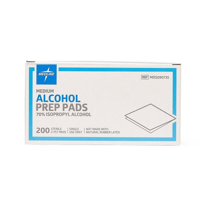 Medline Isopropyl Alcohol Prep Pad 1.125x2.375 200Ct