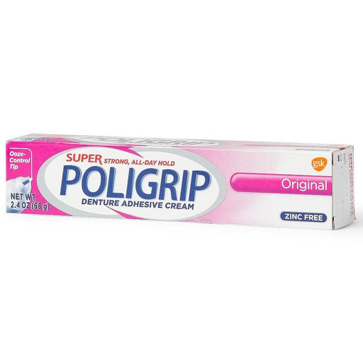 Crema adhesiva para dentaduras postizas Super Poligrip Original, 2,4 oz, 1 unidad 