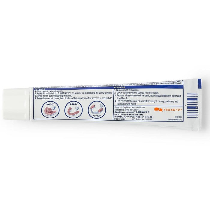 Crema adhesiva para dentaduras postizas Super Poligrip Original, 2,4 oz, 1 unidad 